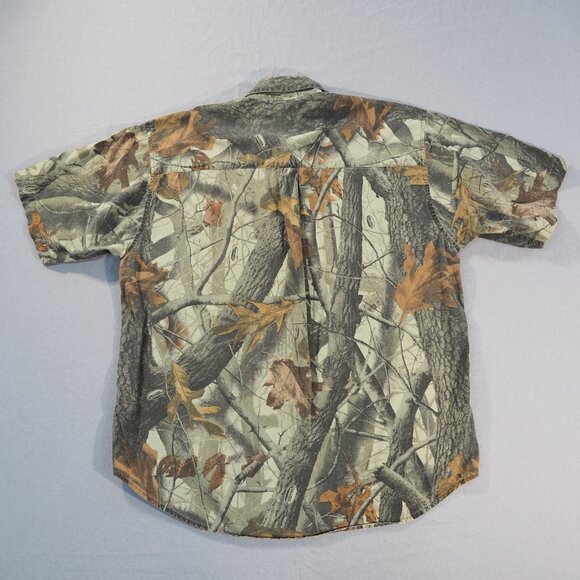 Vintage Supreme Winchester Shirt Mens Large Brown Realtree Hardwoods Camo Hunt - Picture 2 of 9